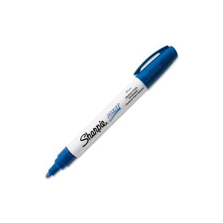 Sanford Sharpie Paint Marker, Oil-Based, Medium, Blue Ink, 1 Each 35551